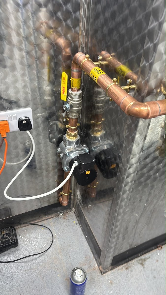 Pressure testing on a commercial gas supply.